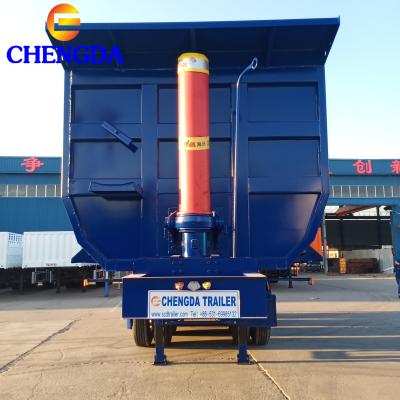 China Truck Trailer Heavy Duty 4 Axle 45 Cubic Meters Dump Trailer Tractor Truck Tipper Semi Trailer For Sale for sale