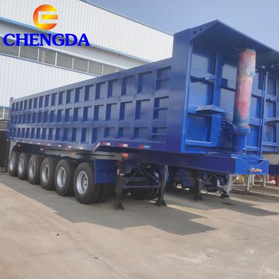 China 4 Axle 6 Axle Tipper Dump Trailer Truck Trailer Factor Price New for sale