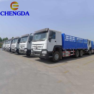 China sino how 290hp 336hp 6x4 10 wheeler truck cargo flatbed truck 6800x2490x3668 for sale