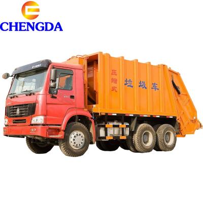 China Construction worksÂ   New Sinotruk Howo 6x4 Garbage Trash Compactor Truck For Sale for sale