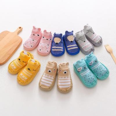 China Breathable Whole Cotton Boy Girl Infant Indoor Sock Shoes Crib Baby Socks for sale