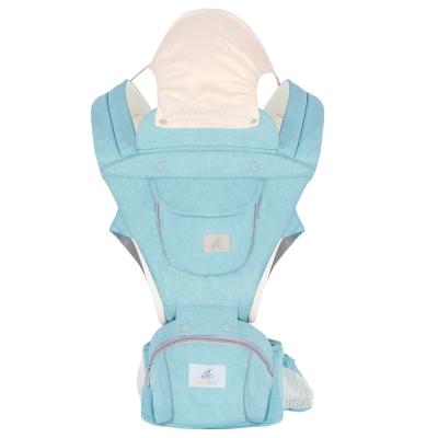 China 2021 eco-friendly best organic cotton baby carrier with lumbar support hipseat baby front pack carrier for sale