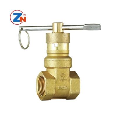 China Brass Penstock Valve General China Manufacturers Female Thread Resilient Gate Valve For Fluids With Lock for sale