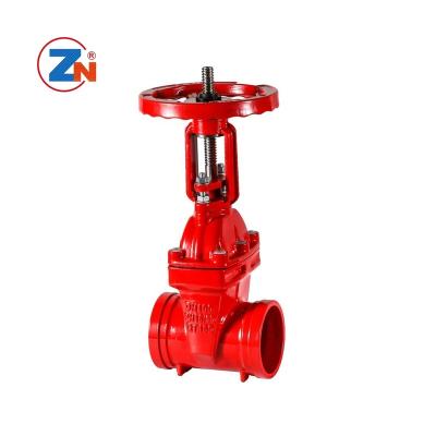 China General Customized Rising Resilient Seated Open Stem Ductile Iron Emergency Fire Open Gate Valves for sale