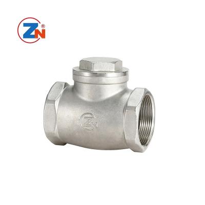 China General 200WOG Screw Ends Stainless Steel 304 CF8M Vertical Water Pipe Lift Type Check Valve for sale