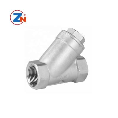 China Water Filter General 3/4IN DN20 Stainless Steel Threaded End Y Type Valve PN16 SS304 for sale