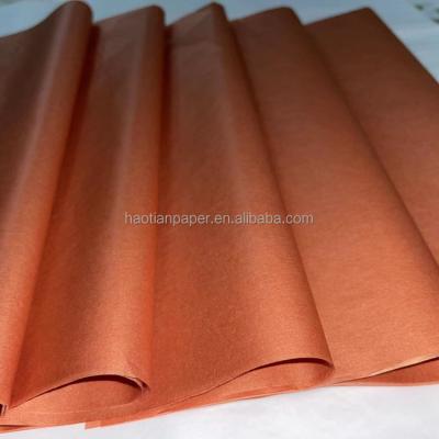 China Recycled Metallic Wrapping Materials 17g Rose Gold Tissue Paper In 20*30 Inch for sale