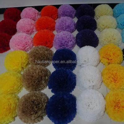 China Factory Price Artificial 10 Inch Tissue Paper Pom Pom Flower Ball For Wedding Party Christmas Halloween Decoration for sale