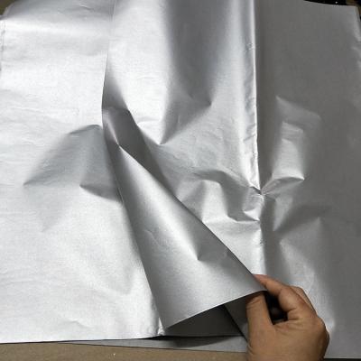 China Recycled Packaging Materials Tissue Paper Tissue Paper Craft Silver Gold / Tissue Paper Pantone Silver Color No.871C 877c for sale