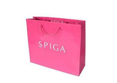 China Custom Carrier Printed Kraft Paper Shopping Bags / Recycled Gift Paper Bags for sale