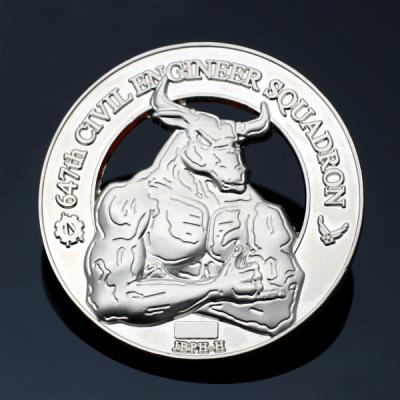 China Europe China Best Selling 3D Silver Animal Souvenir Custom Metal Product Commemorative Coin for sale