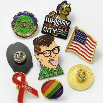 China Europe Metal Pins Wholesale Hat Pins Gold Plated Soft Hard Enamel Custom Pin for sale