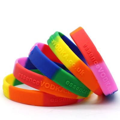 China Pride Silicone Chain Link Gay Bracelet Custom Made Wholesale Environmentally Friendly Logo For Custom Made LGBT for sale