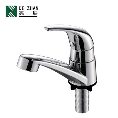 China CLASSIC High Quality Plastic Single Handle Basin Faucet Chrome Deck Mounted Bathroom Sink Faucet for sale