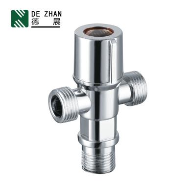 China General 1/2 ABS Chrome Plastic Toilet Angle Three Way Stop Valve for sale