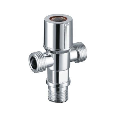 China General Popular 1/2 ABS Chrome Plastic Toilet Angle Three Way Stop Valve for sale