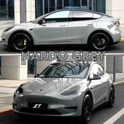 China Crystal Nardo Gray Super Glossy Adhesive Vehicle Auto Body Stickers Self Wrap Vinyl Scratch Resistant Coating Supplier PET Wrapping Foil Car Vinyl for sale