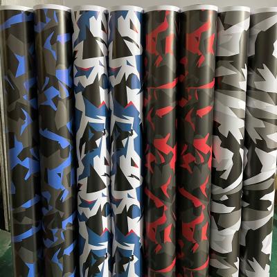 China Scratch Resistant 1.52*30m Camouflage Vinyl Wrap OEM Customized Glossy Matte Camo Vinyl Wrap, Glossy Matte Oem Vinyl Wrap Customized Bomb Car for sale