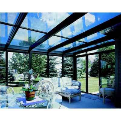 China Soundproof; lowes security roof aluminum sunrooms oblique aluminum tempered glass house roof sunroom for sale