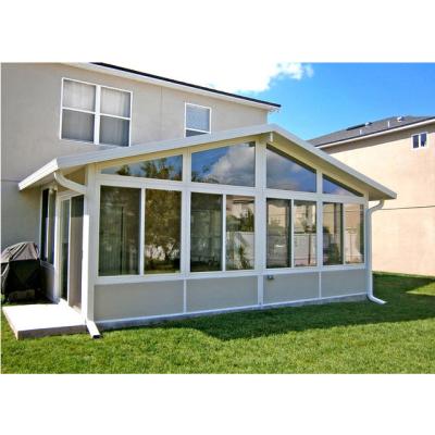 China Soundproof; high quality customized strong safety glass greenhouse aluminum sunroom for sale