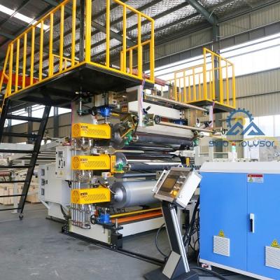 China 2440mm longitud de PVC de la hoja de mármol artificial línea de extrusión de la máquina con inversor ABB en venta