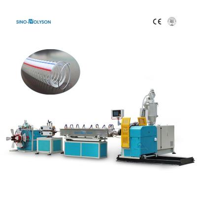 China Máquina de fabricação de mangueira de PVC reforçada com fio de aço de parafuso único com velocidade de parafuso de 75 RPM à venda