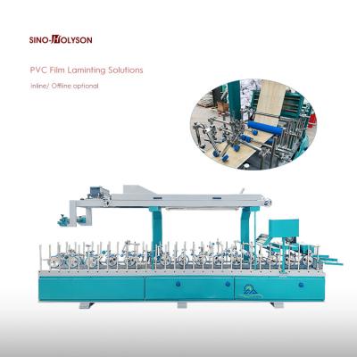 Κίνα πλάτος 300 mm Inline / Offline PVC Wall Panel Film Laminating Machine ((Περικοπή κρύας κόλλας) προς πώληση