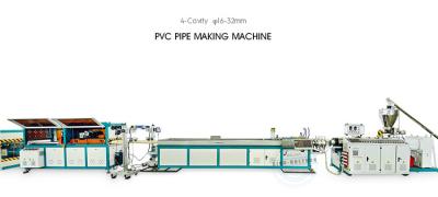 China Sino-holyson  16mm Twin Screw Extruder Four Cavity Outlet Plastic PVC Pipe Making Machine Maufacture for sale