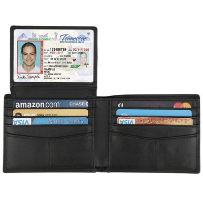 China No Wallets for Men-Genuine Leather RFID Blocking Stylish Bifold Wallet for sale