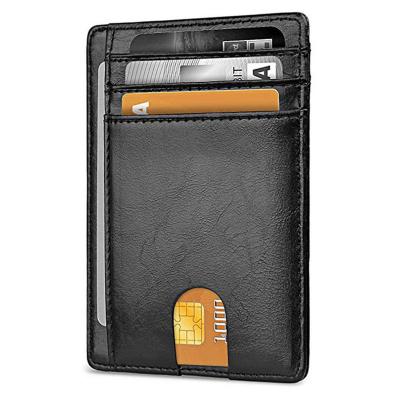 China No Leather Unisex Slim Simple Wallet Minimalist RFID Credit Card Holder for sale