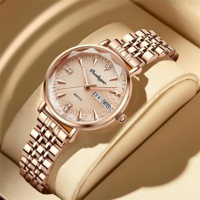 China New Luxury Luminous Automatic Date 2022 Women Quartz Watch Wristwatches Ladies Dress Magnetic Watch for sale