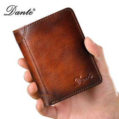 China Wallet Men's Anti-theft RFID Leather Anti-theft Brush Main Layer Whip Casual Vertical Multifunctional Retro Wholesale for sale