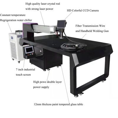 Chine type tenu dans la main de dessus de table de machine de soudure laser en métal YAG de 300W 500W à vendre