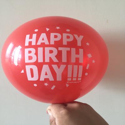 China dongguan factory price happy birthday printing balloon for sale