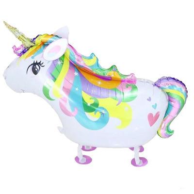 China unicorn walking pet balloon Gift Toy, Inflatable Helium Foil Mylar Balloon toy for kids and funny decoration for sale