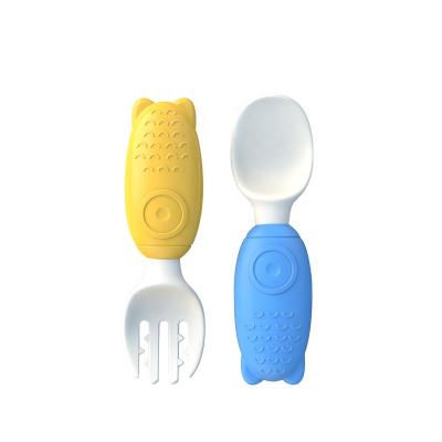 China First Stage BPA Free Baby Feeding Spoon Set Gum BPA Friendly Silicone Baby Free Spoon Short Handle for sale