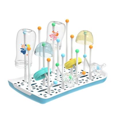 China Manufacturer Factory BPA Free Baby Bottle Drying Rack Baby Bottle Dryer Rack Drying Rack with Tray Rack Storage for sale