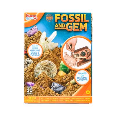 China Fossils & Fossil Stone Fossils Mega Dig Kit For Kids Gemstone Gems From Dig It Up Giant Excav Kit National Geographic Earth Science Gemstones for sale