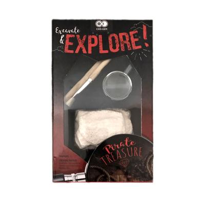 China 2021 Pirate Treasure Excavation Kit Rod Toys Mining Toy Small Dig Kits For Kids Biology Blocks Kids Digging Well for sale