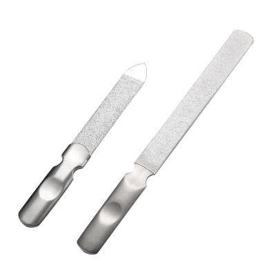 China Manicure Portable / Best Quality Stainless Steel Double Sided Nail Polish Tool Professional Manicure Scrub Double Sided Strip Nail File for sale