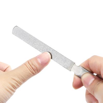 China Manicure/removal logo can be customized double-sided polishing nail rubbing stainless steel nail tool nail file for sale