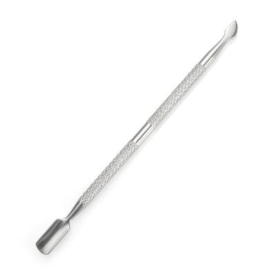 China Clearer Nail Art Spoon Pusher False Nail Nail Trimming Stainless Steel Cuticle Supplier Double Nail Remover for sale