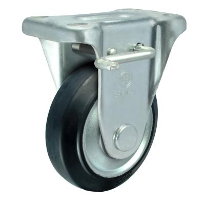 China Garment Shops Industrial Medium Heavy Duty Casters Black Rubber Caster Wheels For Factory 75mm 100mm 130mm 150mm 200mm for sale