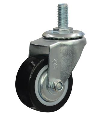 China 2.5Inch Plastic Machinery Wheel With Bearing Threaded Stem Swivel for sale