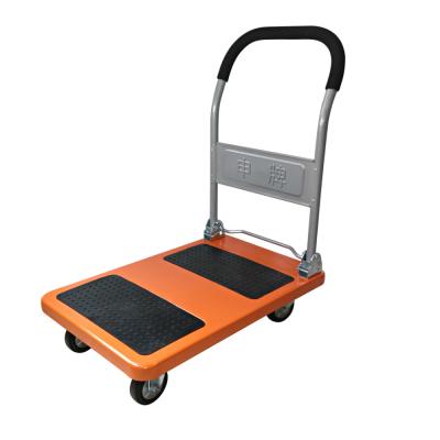 China High Quality Steel Foldable Restaurant Hand Cart With Rubber Wheels for sale