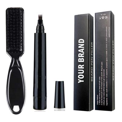 China Waterproof Private Label Custom Beard Brown Brush Black Kit Acne Treatment Logo Pencil Dark Brown Filler for sale