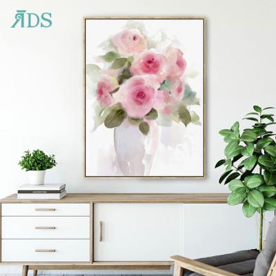 China Modern Wholesale Pink Peony Flower Picture Poster Custom Prints Art Children Bedroom Paintings for sale