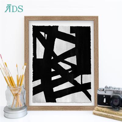 China Abstract Hot Modern Black And White Living Room Framed Print Abstract Art Wall Frame Home Decoration for sale