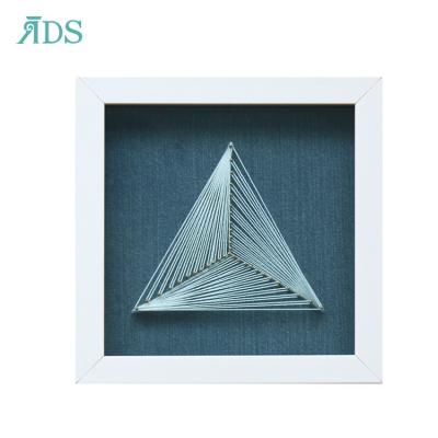 China Coastal Triangle Shape Framed Picture Wall Decor Accessories 3D Line Wall Art Home Accessories for sale