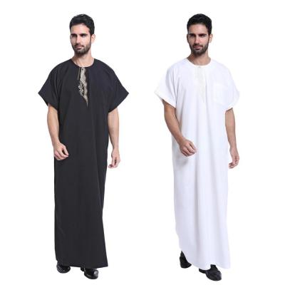 China Hot sale middle eastern ramie robe for men abaya arabic thobe islamic clothing jubbah for sale